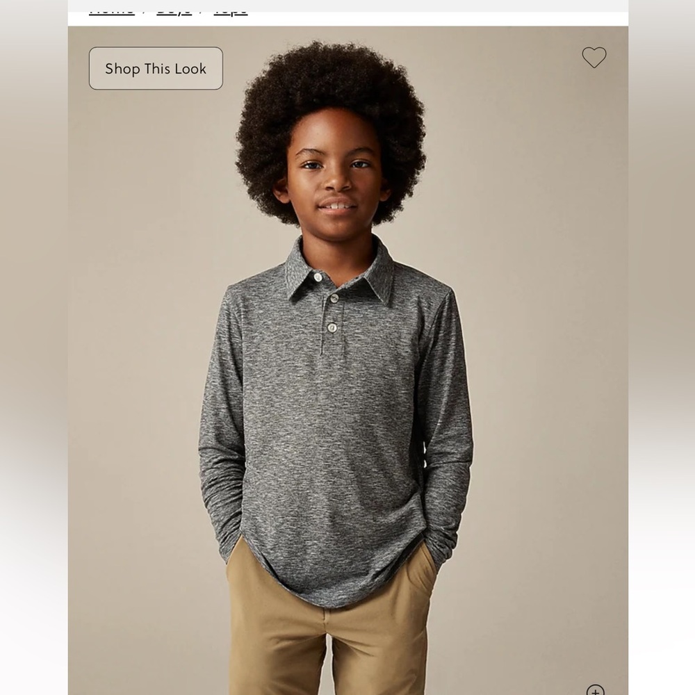 Crewcuts long sleeve performance polo, L(10-11)
